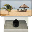 Tropical Beach Setting Novelty Metal Hat Pin