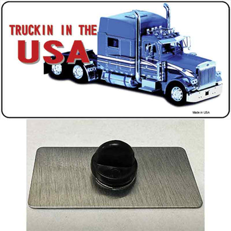 Trucking In The USA Novelty Metal Hat Pin