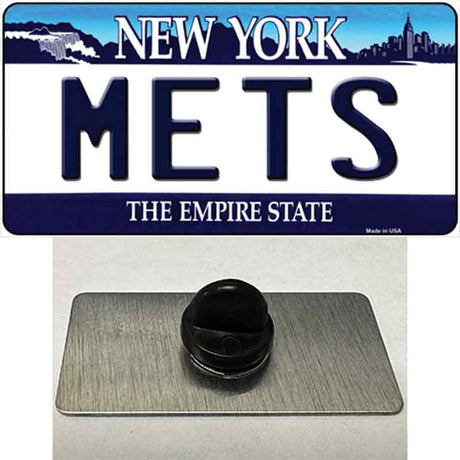 Mets New York State Novelty Metal Hat Pin