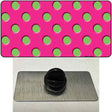 Lime Green Polka Dots Hot Pink Novelty Metal Hat Pin