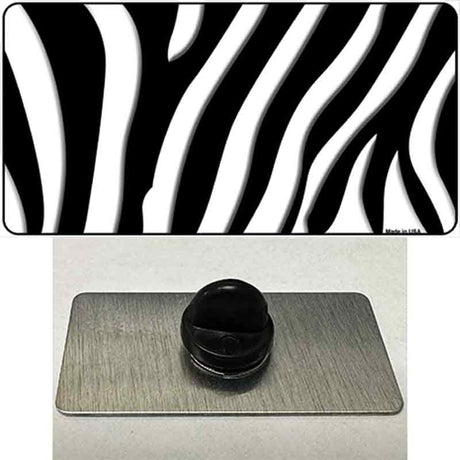 Black White Zebra Novelty Metal Hat Pin