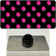 Hot Pink Polka Dots Black Novelty Metal Hat Pin