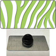 Lime Green White Zebra Novelty Metal Hat Pin