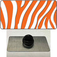 Orange White Zebra Novelty Metal Hat Pin