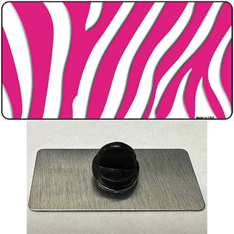 Hot Pink White Zebra Novelty Metal Hat Pin