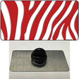 Red White Zebra Novelty Metal Hat Pin