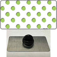 Lime Green Polka Dots White Novelty Metal Hat Pin