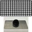 White Black Houndstooth Novelty Metal Hat Pin