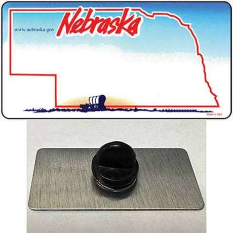 Nebraska State Blank Novelty Metal Hat Pin