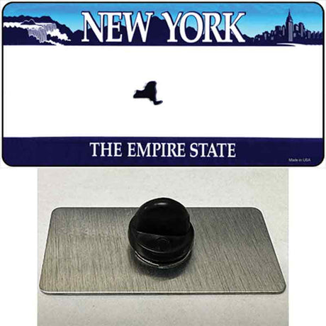 New York State State Blank Novelty Metal Hat Pin