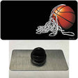 Basketball With Net Offset Novelty Metal Hat Pin