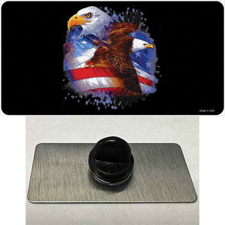 American Flag Eagles Novelty Metal Hat Pin