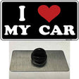 I Love My Car Black Novelty Metal Hat Pin