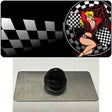 Racing Pin Up Girl Novelty Metal Hat Pin