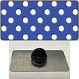 White Polka Dots Royal Blue Novelty Metal Hat Pin