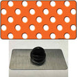 White Polka Dots Orange Novelty Metal Hat Pin