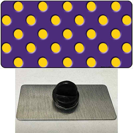 Yellow Polka Dots Purple Novelty Metal Hat Pin