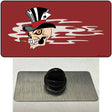 Smokin Joker Top Hat Skull Offset Novelty Metal Hat Pin