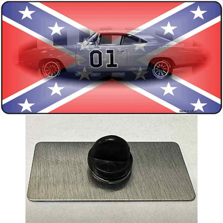 Confederate Flag Charger Novelty Metal Hat Pin