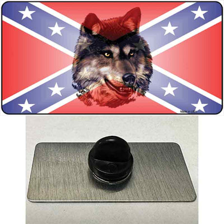 Confederate Flag Faded Wolf Novelty Metal Hat Pin