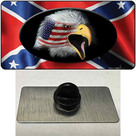 Rebel Flag American Eagle Novelty Metal Hat Pin