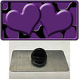 Purple Black Giraffe Purple Centered Hearts Novelty Metal Hat Pin