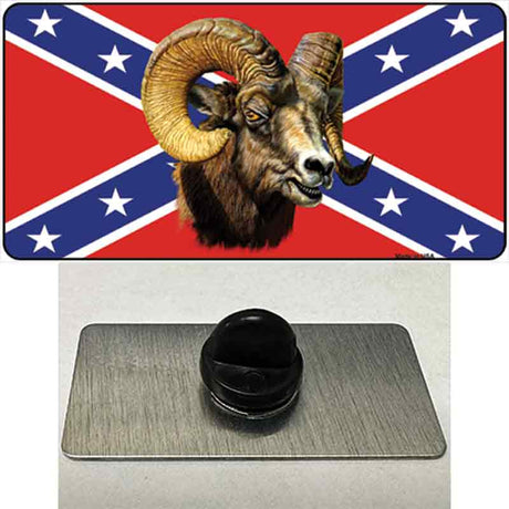 Confederate Flag Ram Novelty Metal Hat Pin