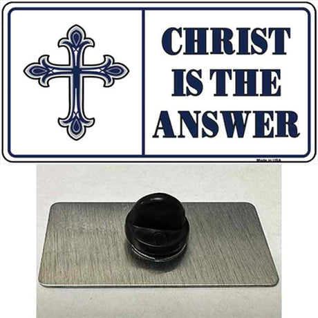 Christ Is The Answer Novelty Metal Hat Pin