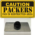 Caution Packers Novelty Metal Hat Pin