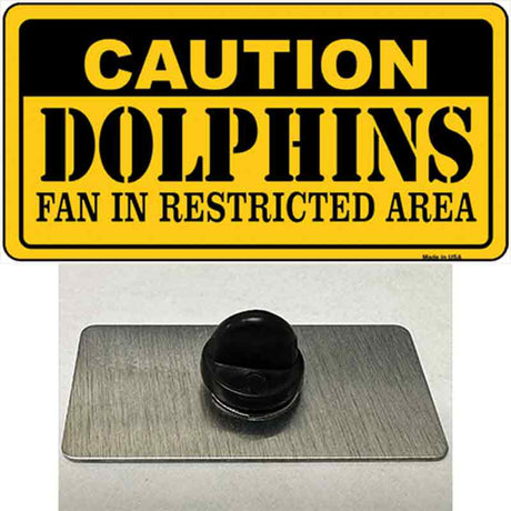 Caution Dolphins Novelty Metal Hat Pin