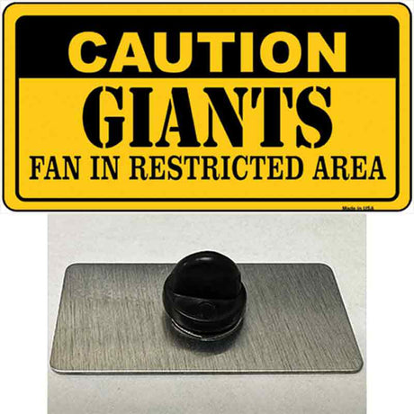 Caution Giants Novelty Metal Hat Pin