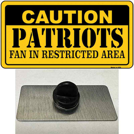 Caution Patriots Novelty Metal Hat Pin