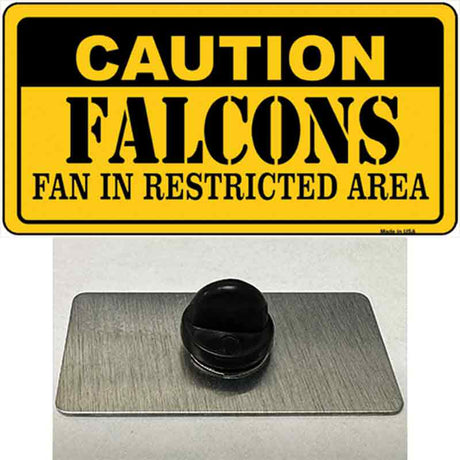 Caution Falcons Novelty Metal Hat Pin