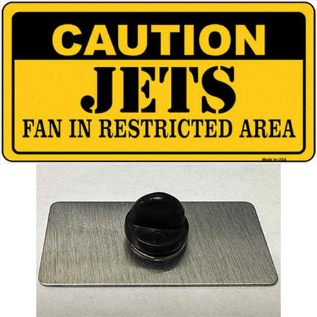 Caution Jets Novelty Metal Hat Pin