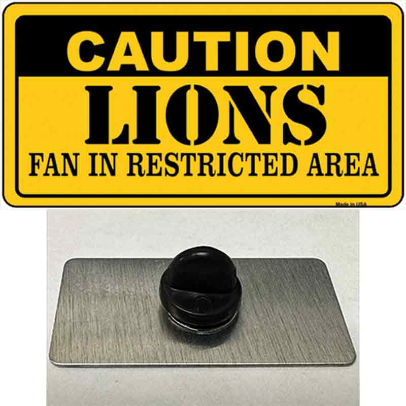 Caution Lions Novelty Metal Hat Pin