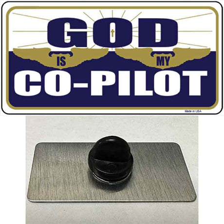 God Is My Co-Pilot Novelty Metal Hat Pin