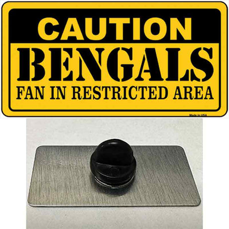 Caution Bengals Novelty Metal Hat Pin