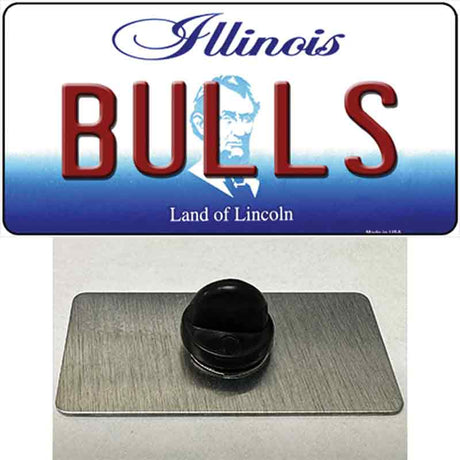 Bulls Illinois State Novelty Metal Hat Pin