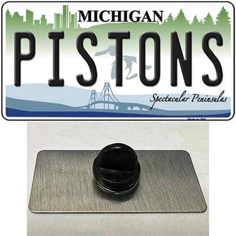 Pistons Michigan State Novelty Metal Hat Pin