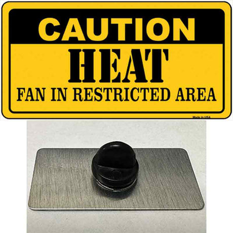 Caution Heat Fan Novelty Metal Hat Pin