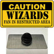 Caution Wizards Fan Novelty Metal Hat Pin