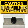 Caution Diamondbacks Fan Novelty Metal Hat Pin