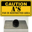 Caution As Fan Novelty Metal Hat Pin