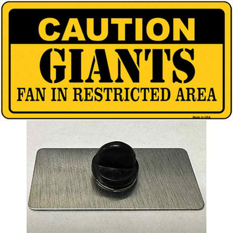 Caution Giants Fan Novelty Metal Hat Pin