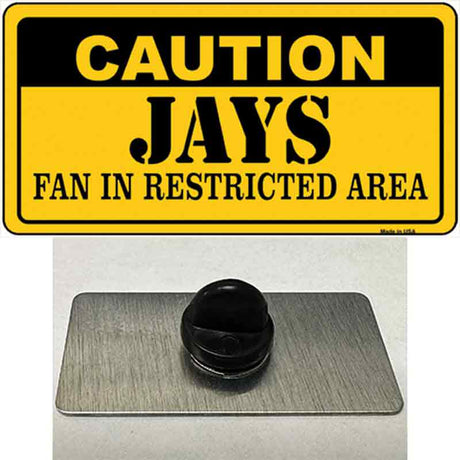 Caution Jays Fan Novelty Metal Hat Pin