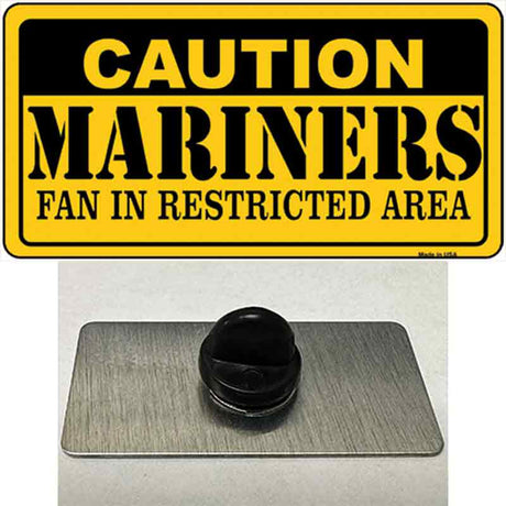 Caution Mariners Fan Novelty Metal Hat Pin