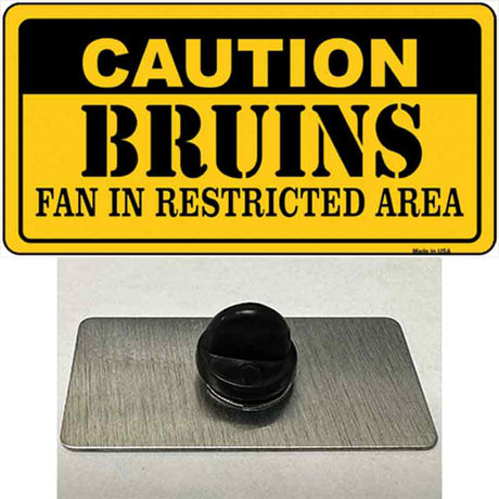 Caution Bruins Vanity Novelty Metal Hat Pin