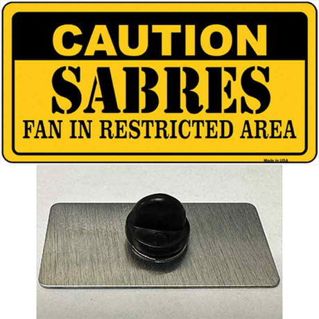 Caution Sabres Novelty Metal Hat Pin