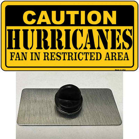 Caution Hurricanes Novelty Metal Hat Pin