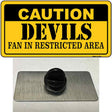 Caution Devils Novelty Metal Hat Pin